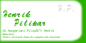 henrik pilipar business card